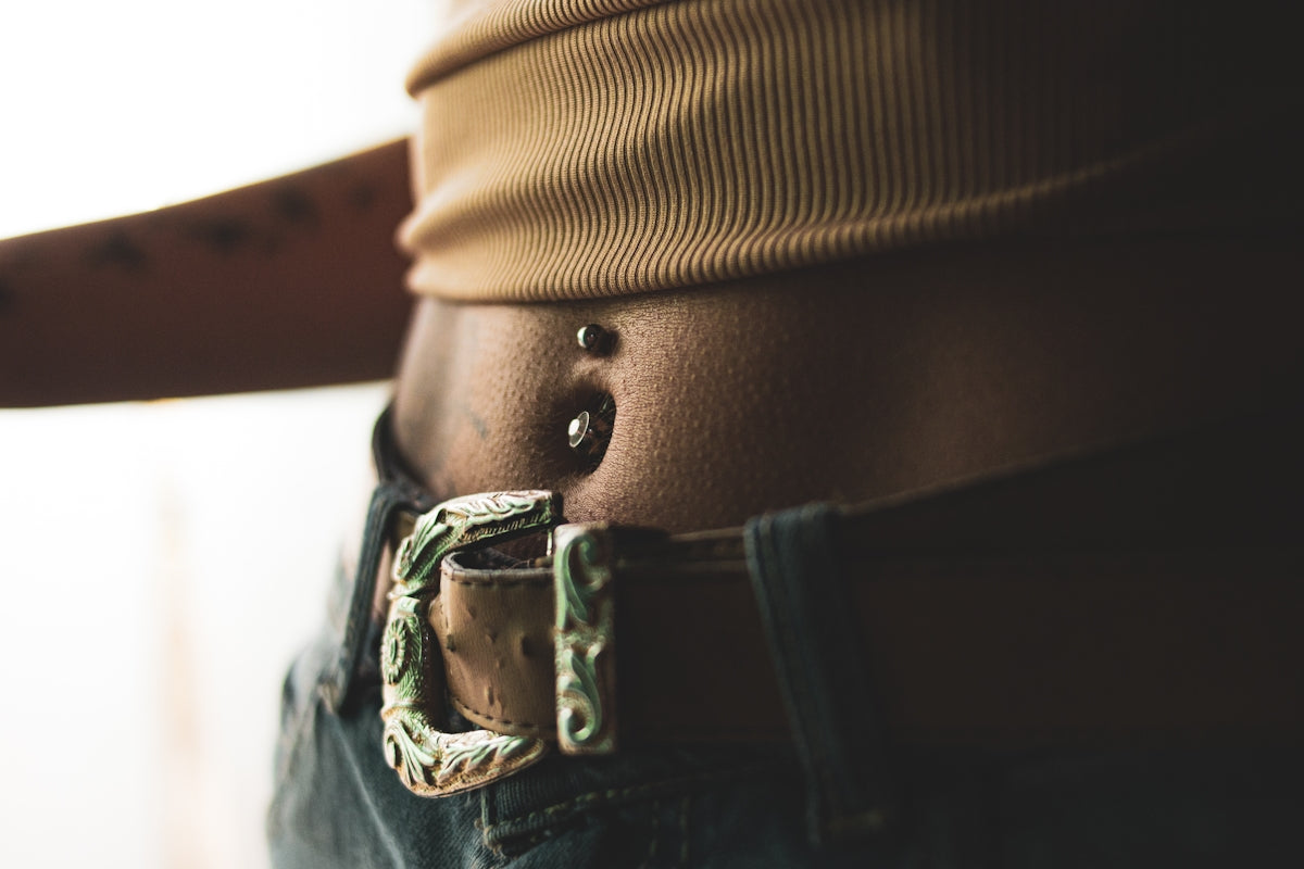 woman with navel ring