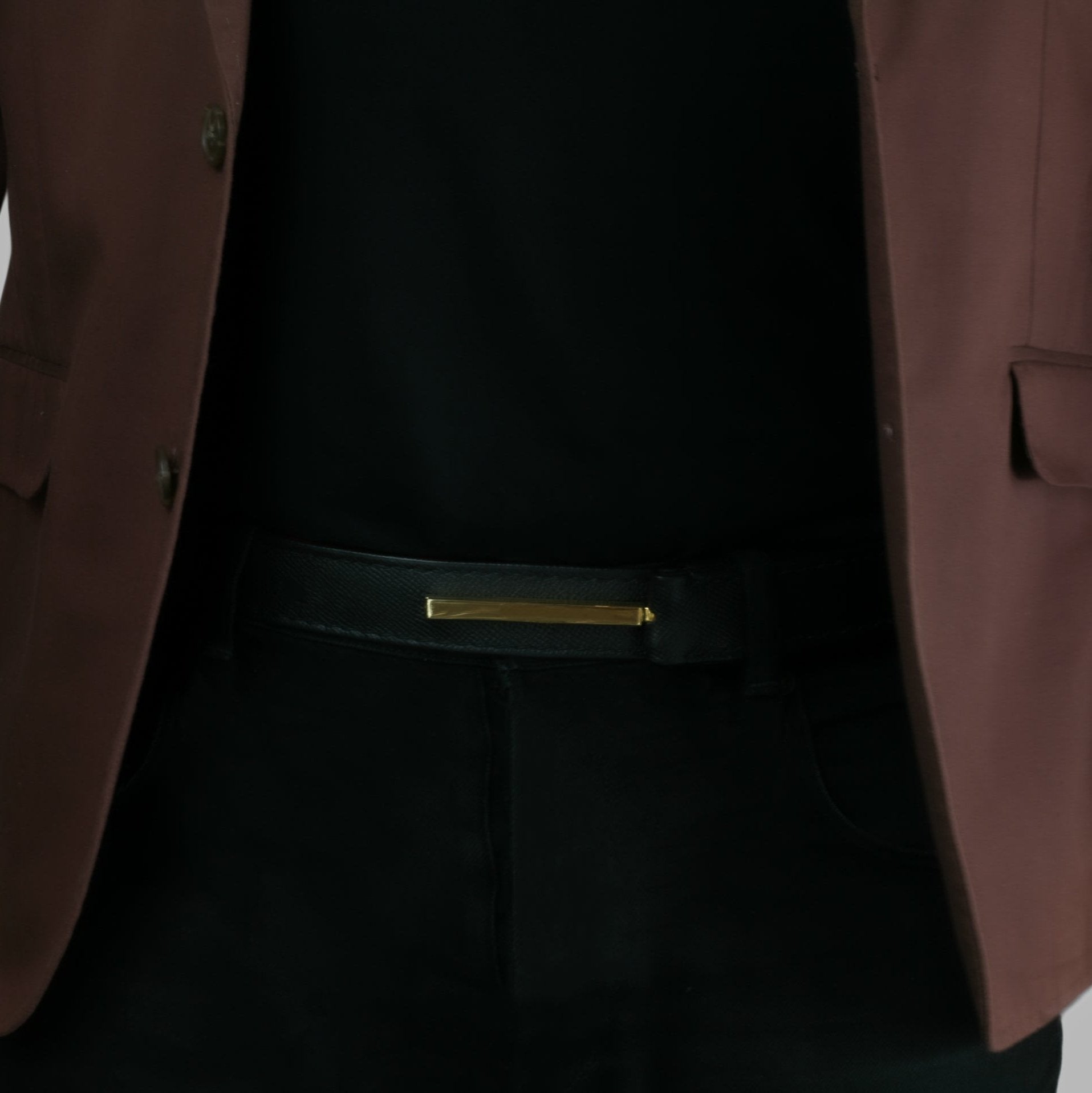 Ceinture Rayée Plaquée Or