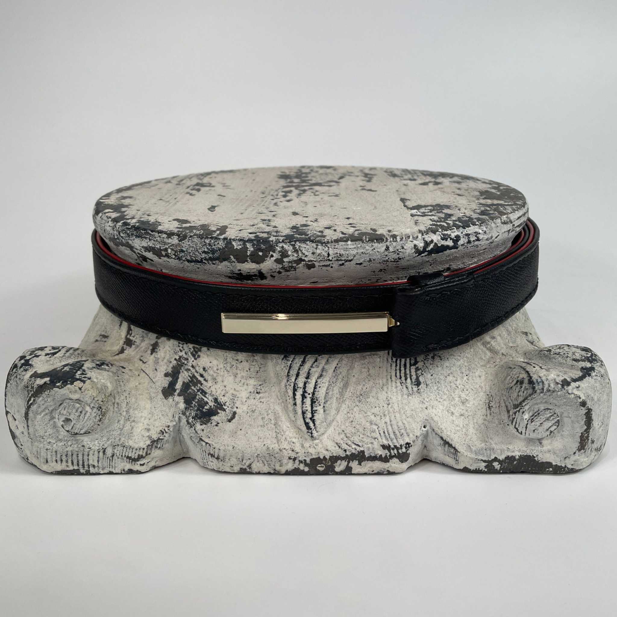 Ceinture à Rayures Plaquée Platine